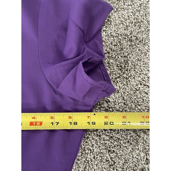 Grey’s Anatomy Scrub Top Purple 4153 Mock Wrap Women's Size Small - Picture 7 of 8
